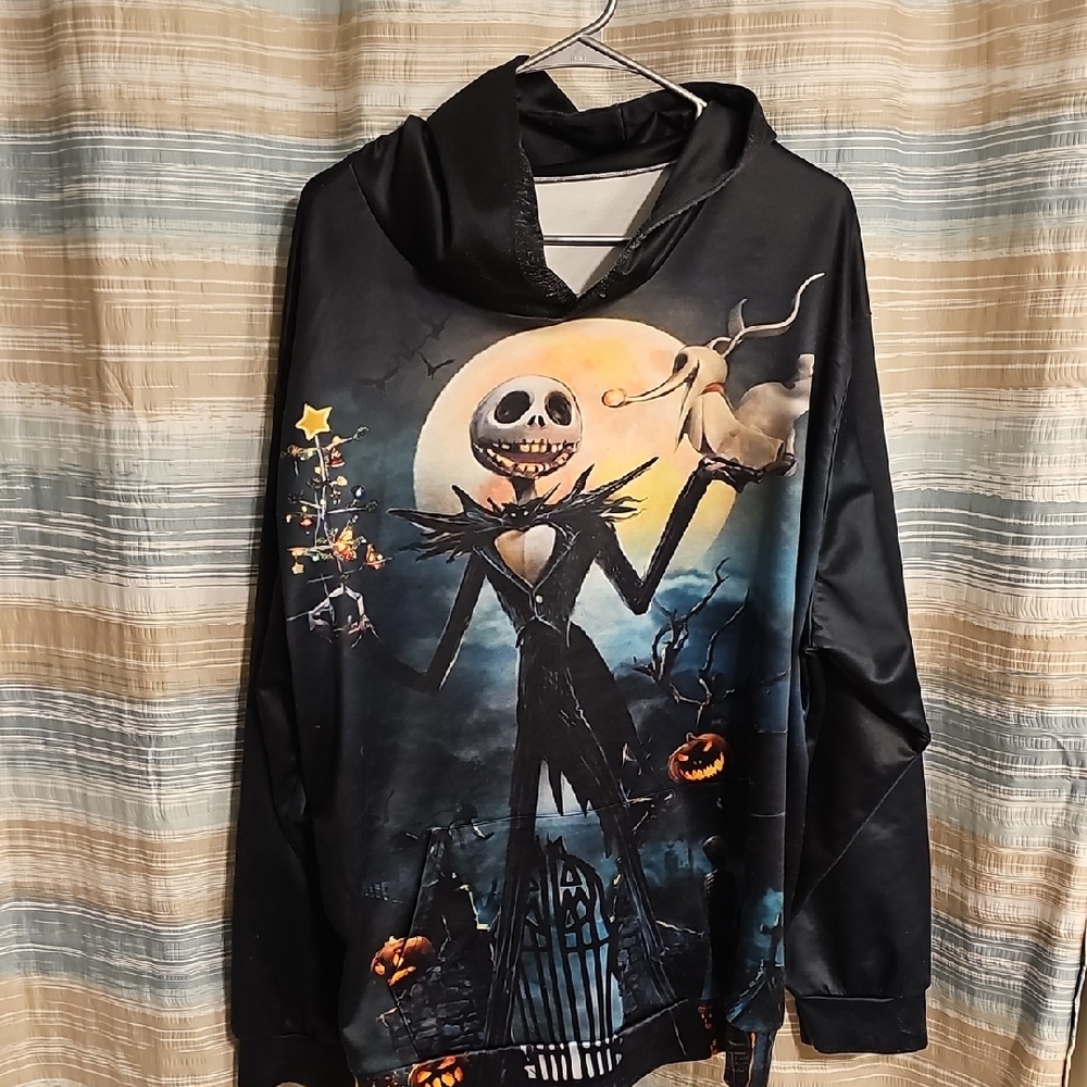 The Nightmare Before Christmas Hoodie w/Jack Skellington and his ghost dog, Zero